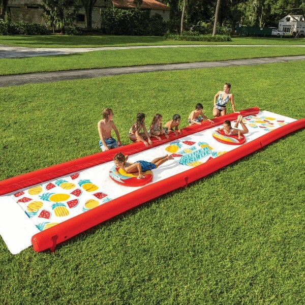 WOW Sports 25 Ft Mega Backyard Slide with Splash Pool Bed Bath