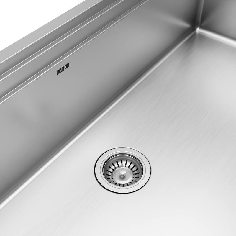 Karran 45" Undermount WS-90 Single Bowl 16 Gauge Stainless Steel Workstation Kitchen Sink