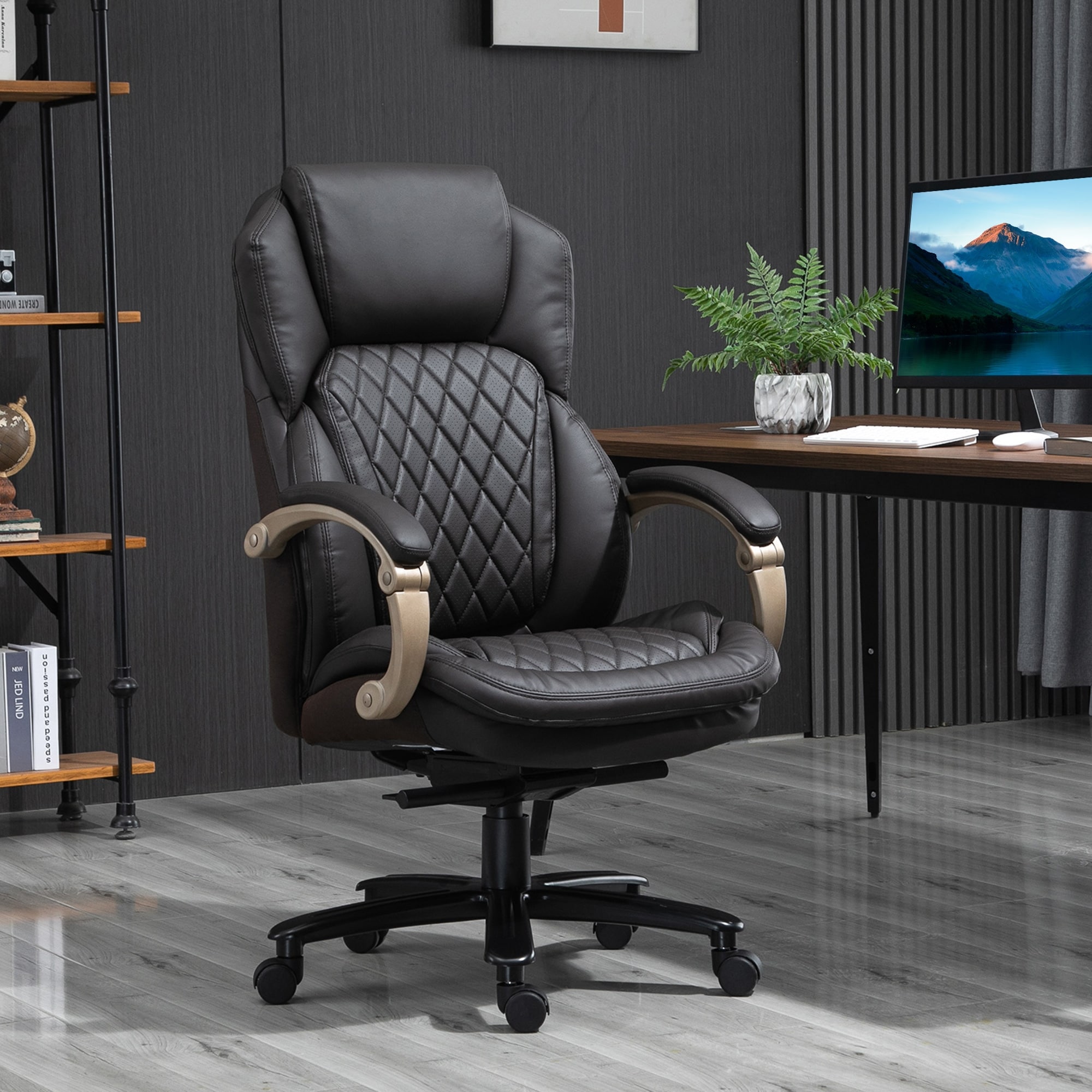 Vinsetto Heavy Duty Office Chair 350lbs Capacity Mesh Faux