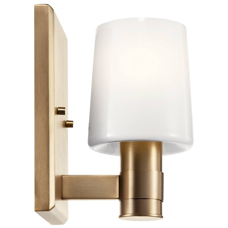 Adani 1-Light Wall Sconce with Opal Glass Shade