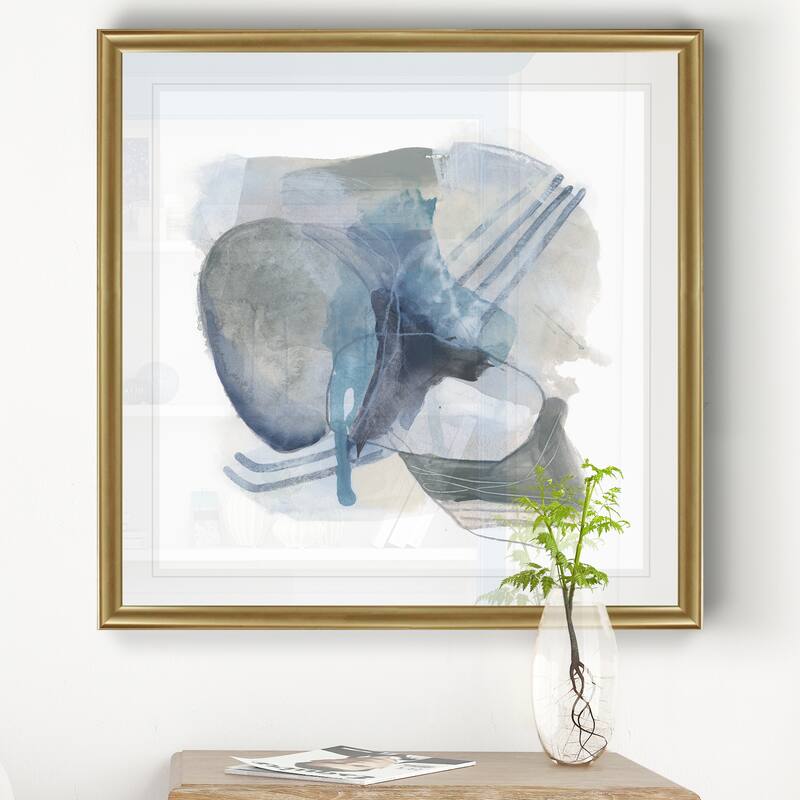 Stone Ellipses II -Black Framed Print