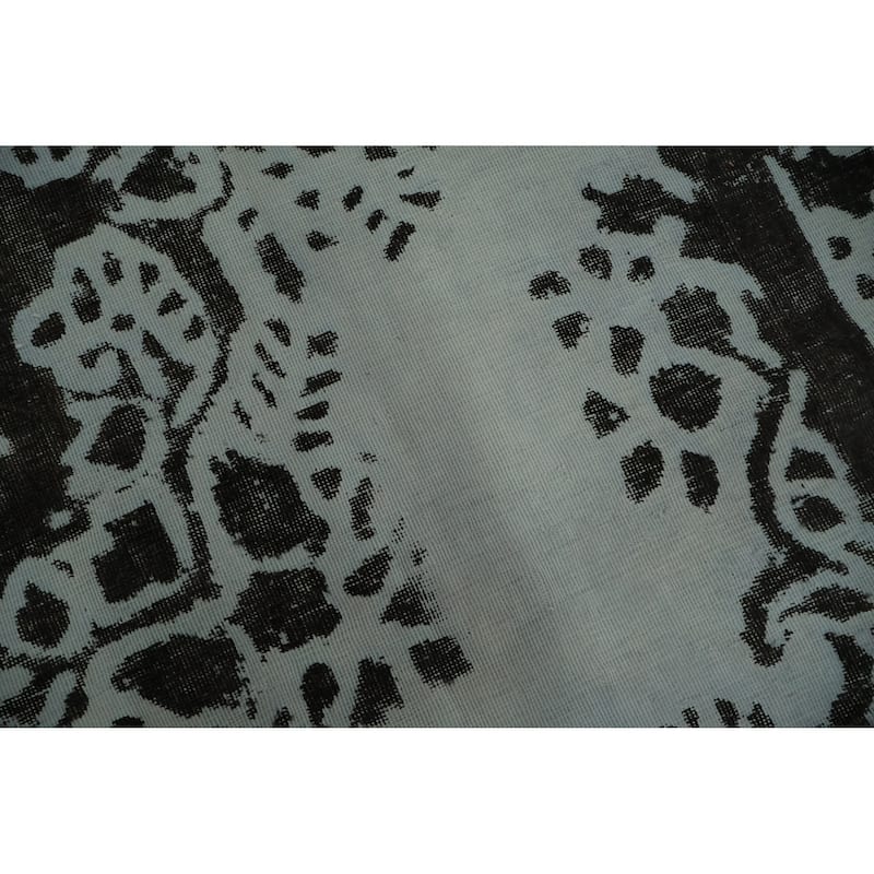 Hand Knotted Oriental 100% Wool Carpet Traditional Floral Greys & Charcoal Tabriz Area Rug - 12' 5'' X 9' 4''