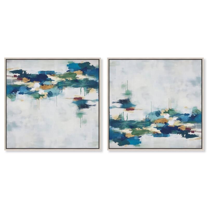 Through the Goal Canvas by Art Remedy - 30" x 20" - White
