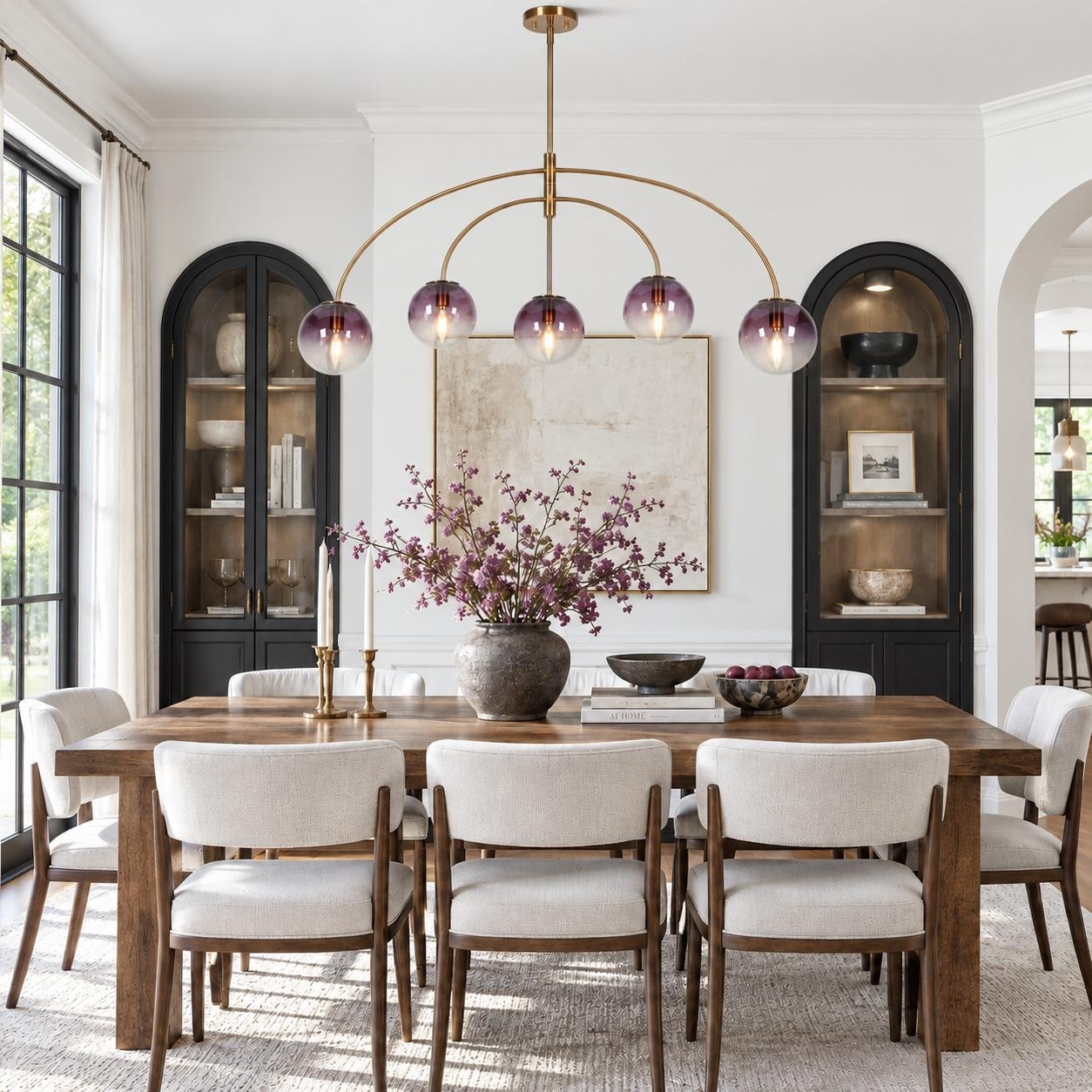 Modern Gold 5-Light Linear Chandelier 46
