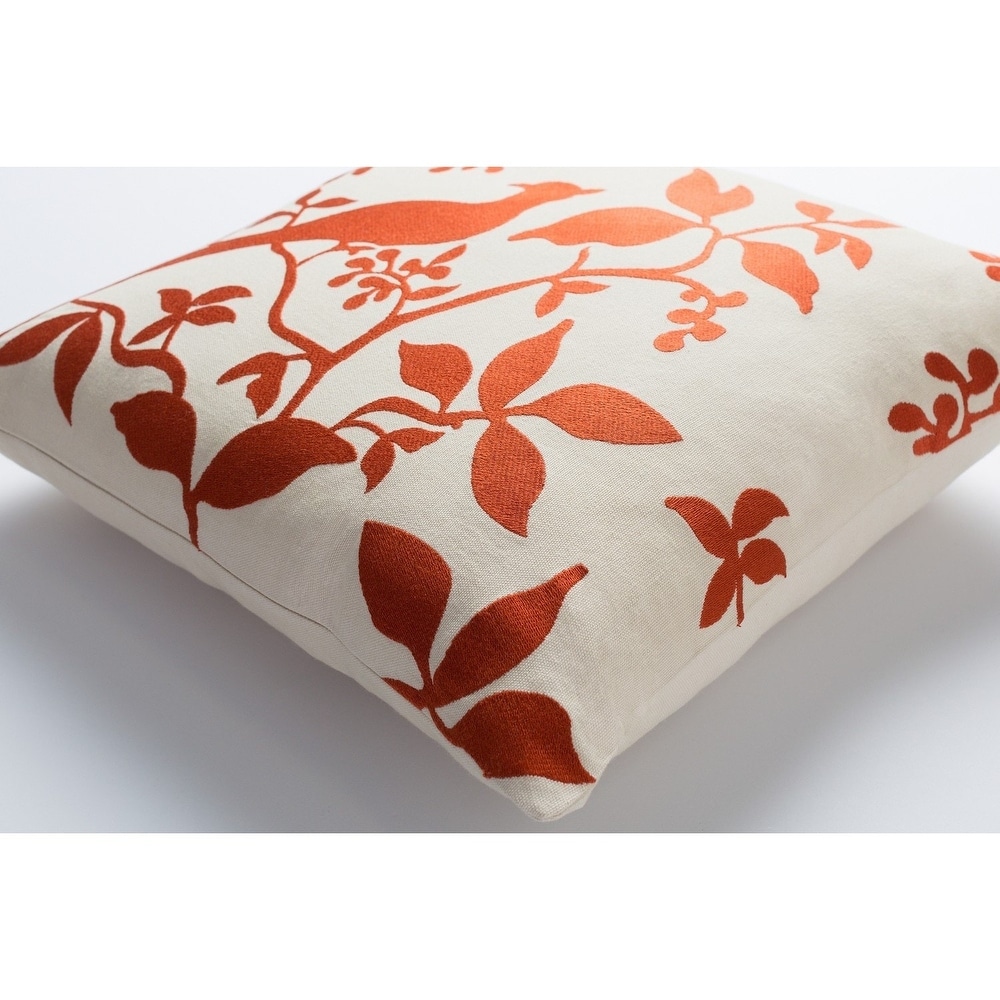 Dobra Rust & Grey Embroidered Ikat Poly Fill Throw Pillow (22 x 22) - Bed  Bath & Beyond - 23143850