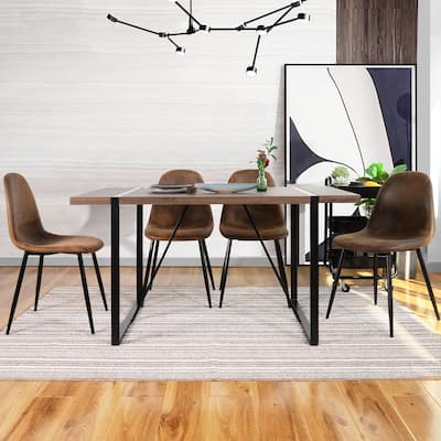 Homy Casa Mid-century Modern Fabric Dining Chair (Set of 4)