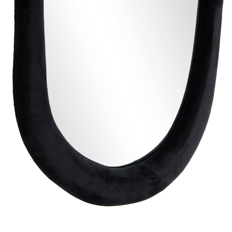 Velvet Abstract Wavy Wall Mirror - Black or White - Roche River Decor