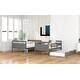 preview thumbnail 7 of 8, Twin over Full Bunk Bed with Ladder, Twin Size Trundle with Safety Guardrail, for Kids Teens Adults, Grey