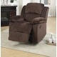preview thumbnail 3 of 8, Luxurious Chocolate Motion Recliner Chair with Padded Suede and Metal Reclining Mechanism