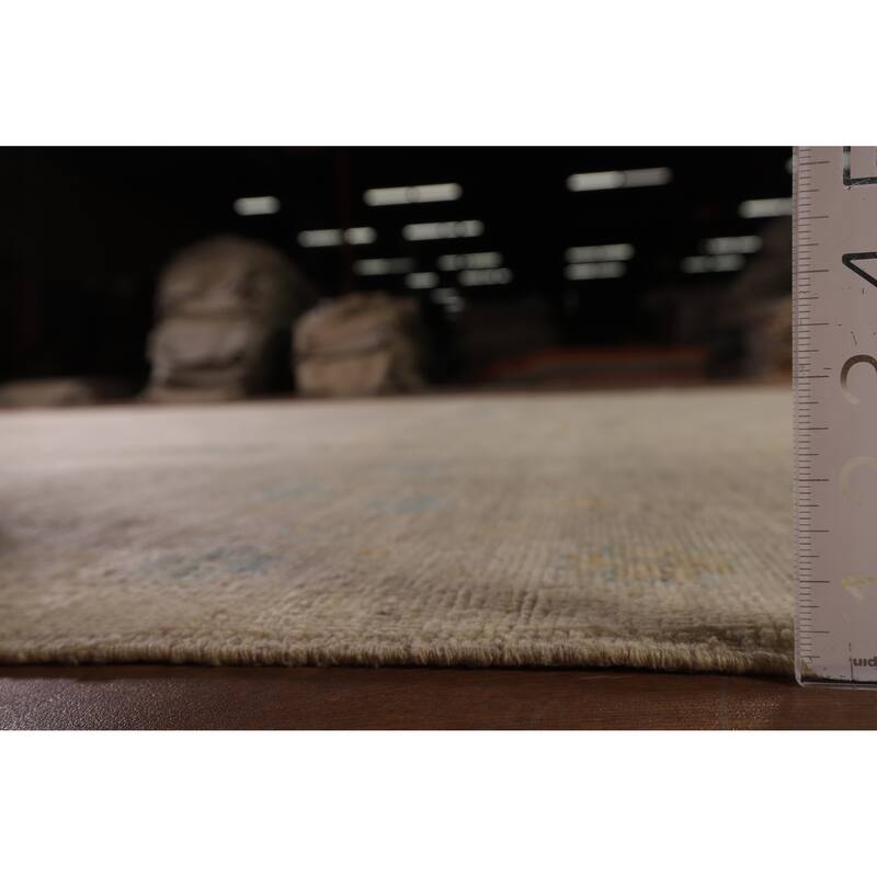 Oushak Turkish Area Rug Handmade Vegetable Dye Wool Carpet - 9'6" x 12'0"