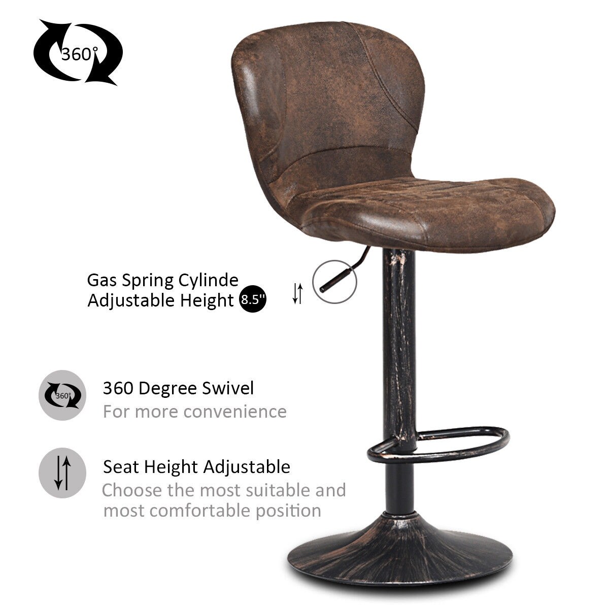 Costway swivel bar sales stools