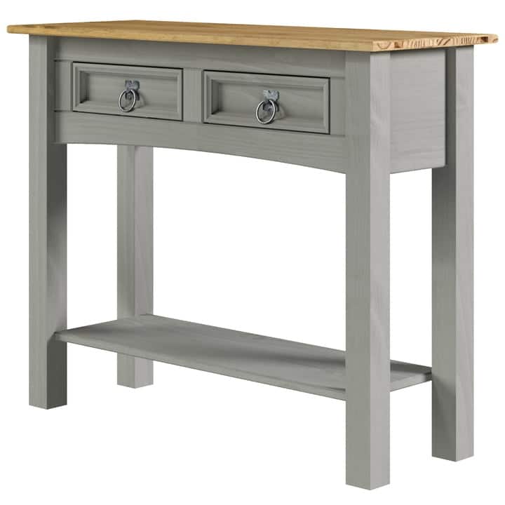 Wood Hall Table Console 2 Drawers Corona | Furniture Dash