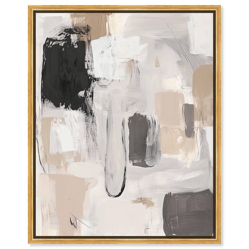 Beauty of Beige I Canvas by Art Remedy - Gold - 36" x 45"