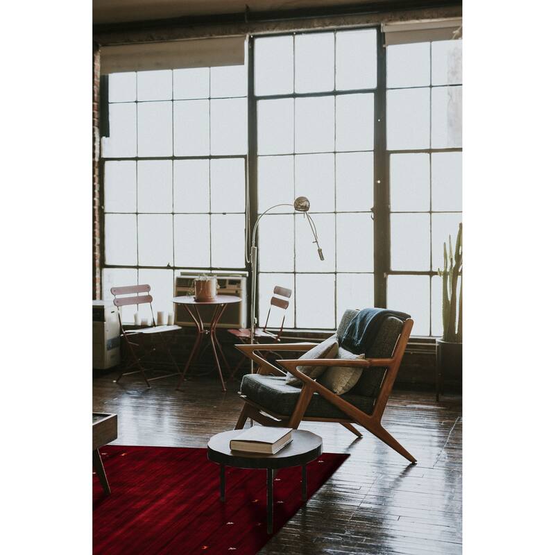 Kashkuli Gabbeh Red Rug 8'1" x 8'1" - 8'1 x 8'1