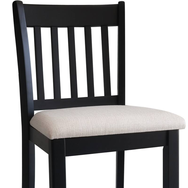 Rustic Wood Counter Height Barstools Set of 2 With Footrest