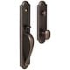 preview thumbnail 8 of 13, Baldwin Boulder Full Escutcheon Single Cylinder Handleset with Oval Distressed Oil Rubbed Bronze