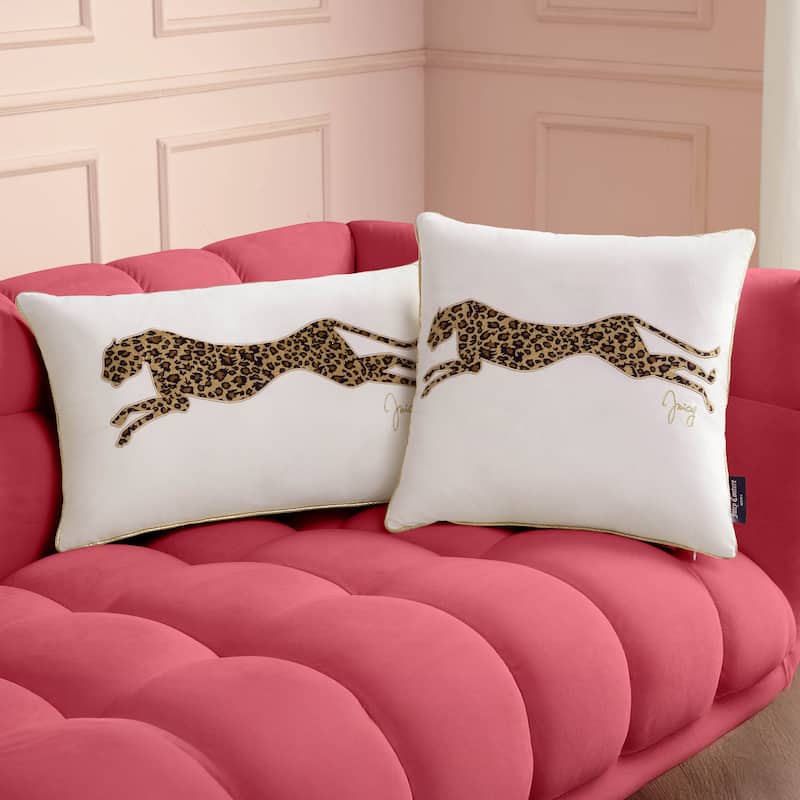Juicy Couture Velvet Cheetah Pillow 14" x 24"