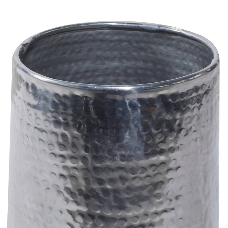 Aluminum Hammered Metal Glam Planter in Copper or Silver (Set of 3)