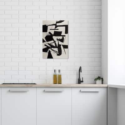 Wynwood Studio Canvas Abstract Expressive Moment Black and Modern & Contemporary Wall Art Canvas Print