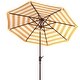 preview thumbnail 25 of 23, SAFAVIEH Athens Inside Out Striped 9-foot Outdoor Umbrella