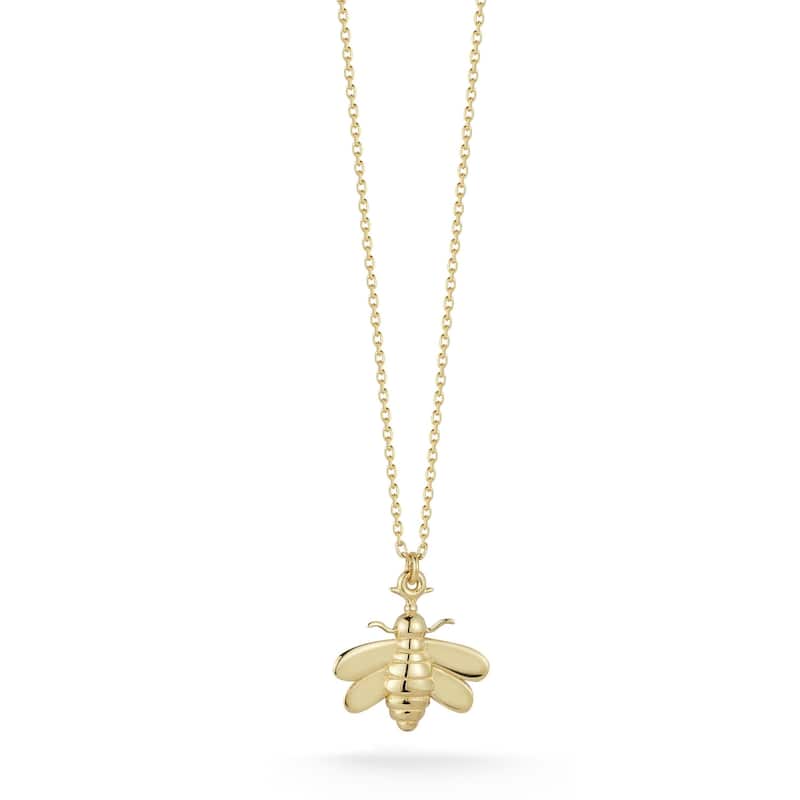 Soleil 14K Gold Bee Pendant Necklace