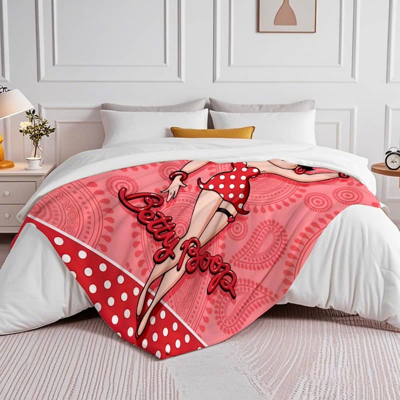 Betty Boop Super Soft Fleece Plush Throw Blanket for Couch Bed Sofa
