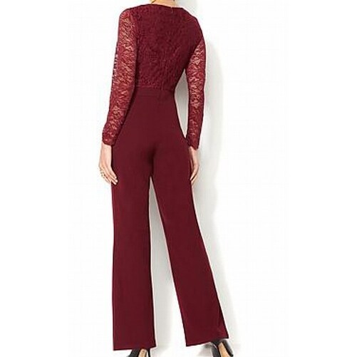 burgundy womens jumpsuit