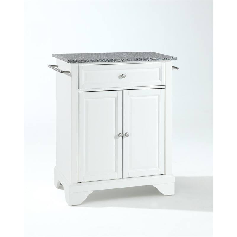 Kitchen Island Cart Granite Top Portable Kitchen Storage Island Modern Kitchen Furniture White Gray