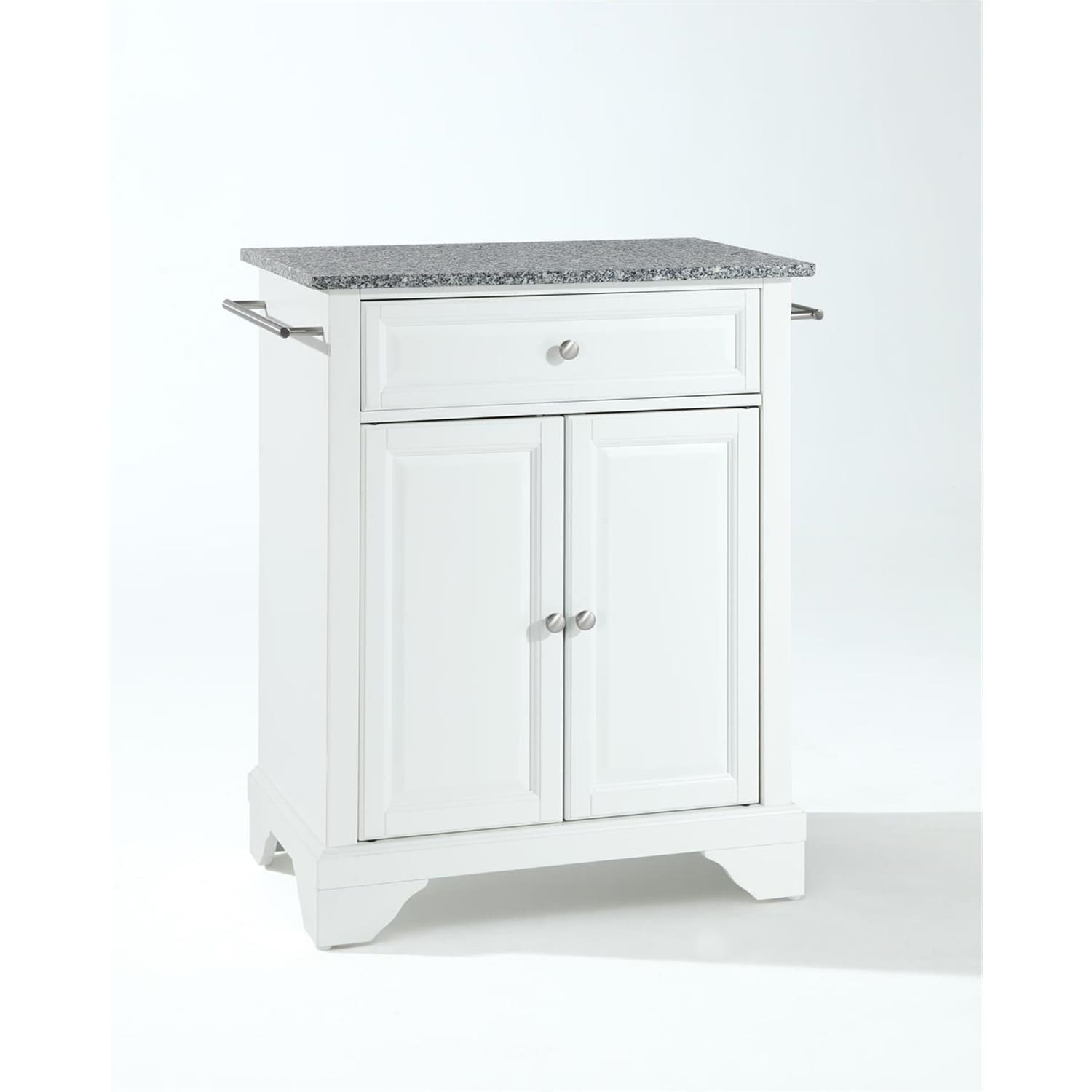 Kitchen Island Cart Granite Top Portable Kitchen Storage Island Modern Kitchen Furniture White Gray