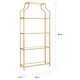 preview thumbnail 6 of 5, SAFAVIEH Slater 4-tier Gold Etagere - 36" x 12" x 80"