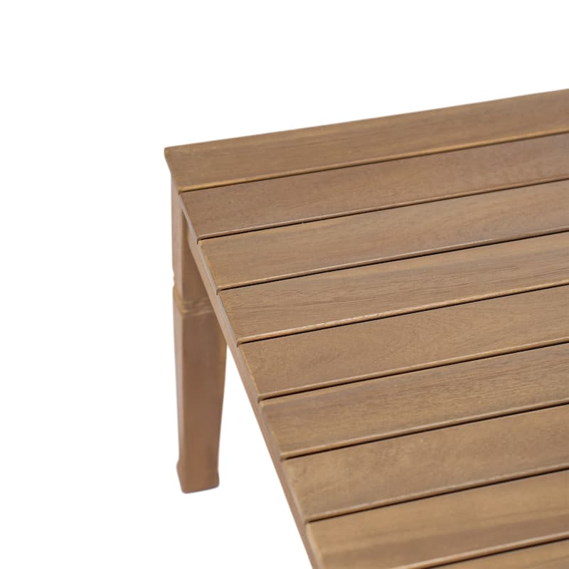 Scott Living Darla 4 Piece Outdoor Sleek Acacia Wood Seating Set with Water-Resistant Cushion