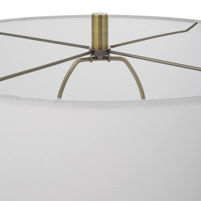 Tapered Crystal Column Table Lamp - 36.75" - Brass Finish