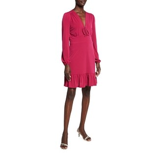 Michael Kors Women's Long Sleeve Lace up Dress Pink Size Small - Bed ...