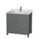 Option Dark Gray / White Carrara Marble Top / Brushed