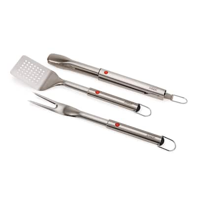 Joseph Joseph GrillOut 3-piece BBQ Turner, Tongs & Fork Set