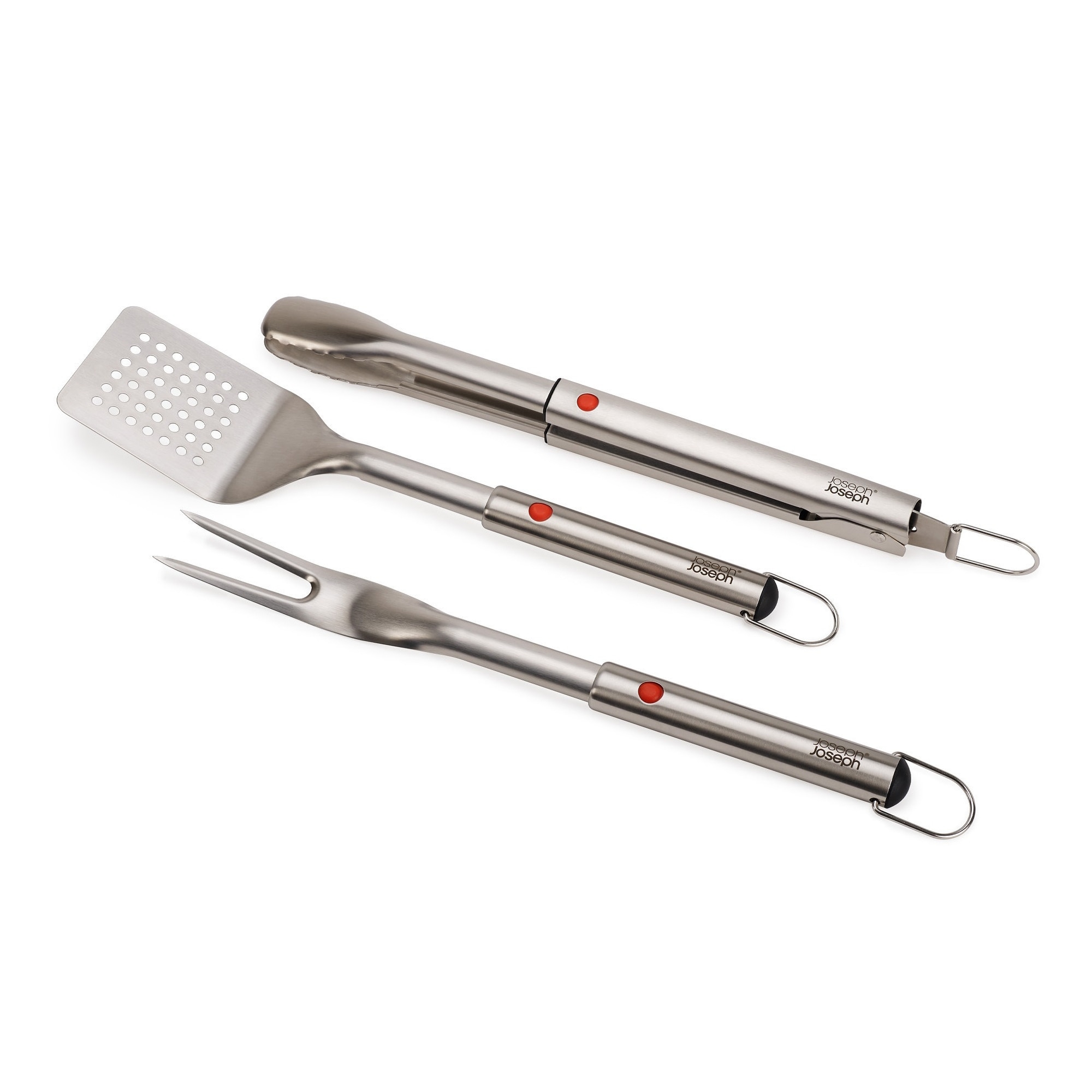 Joseph Joseph GrillOut 3-piece BBQ Turner, Tongs & Fork Set