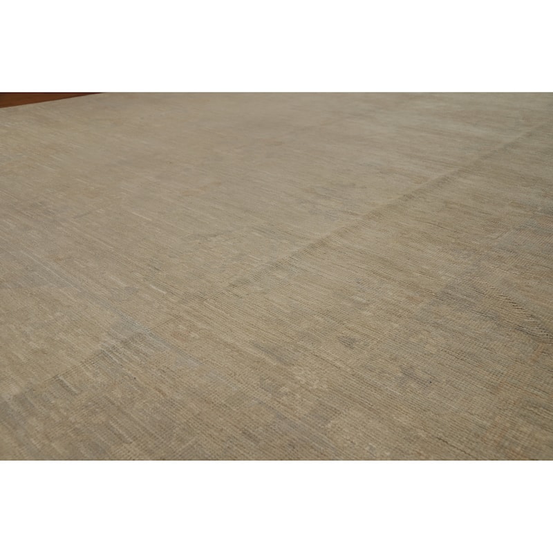 Oushak Turkish Area Rug Vegetable Dye Handmade Wool Carpet - 9'3"x 12'2" - 9'3"x 12'2" - Ivory/Beige