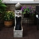 preview thumbnail 1 of 4, Sunnydaze Modern Vogue Outdoor Water Fountain 35" Garden Water Feature w/LED