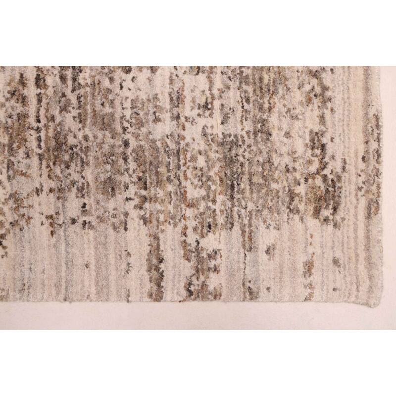 ECARPETGALLERY Hand Loomed Elysian Taupe Wool Rug - 8'1 x 9'10