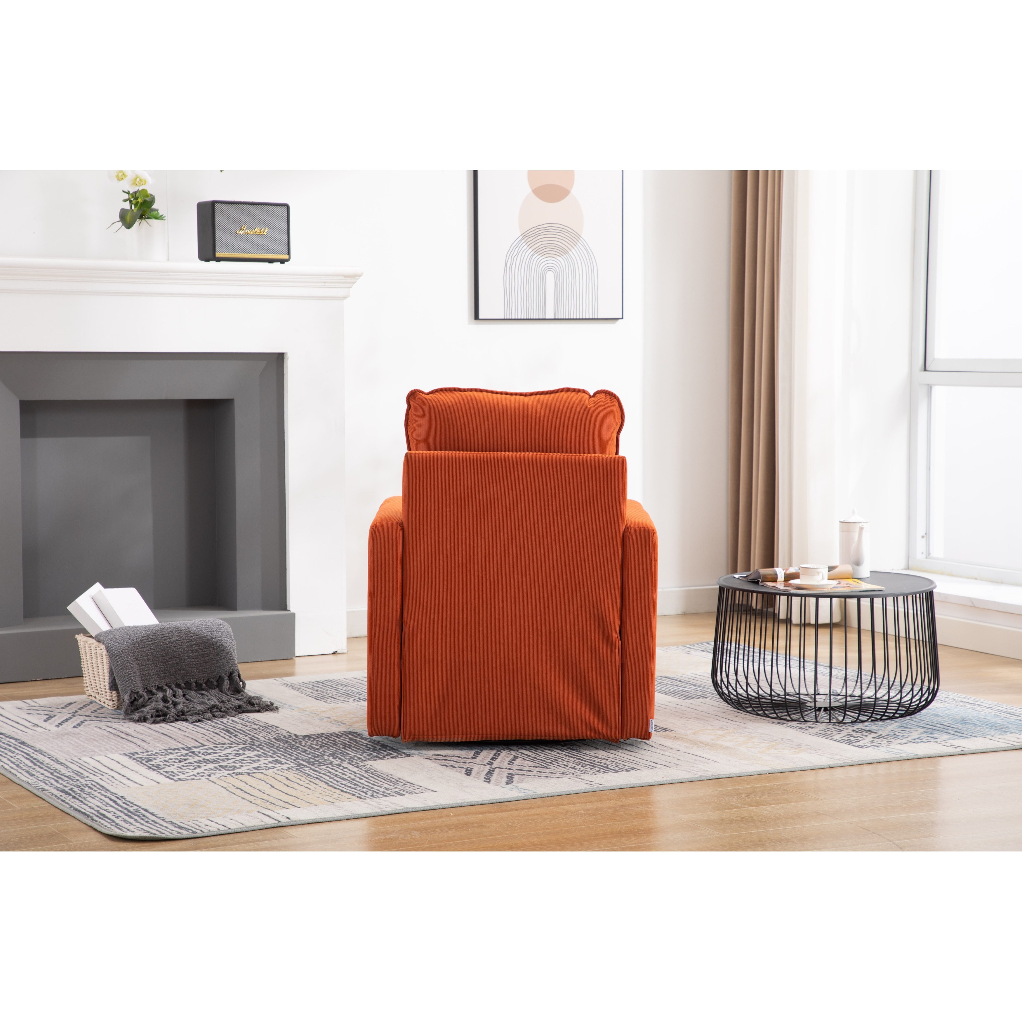 Orange chair on sale and a half