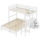 preview thumbnail 5 of 12, Convertible Twin Over Full Bunk Bed w/Built-in Desk and Three Drawers
