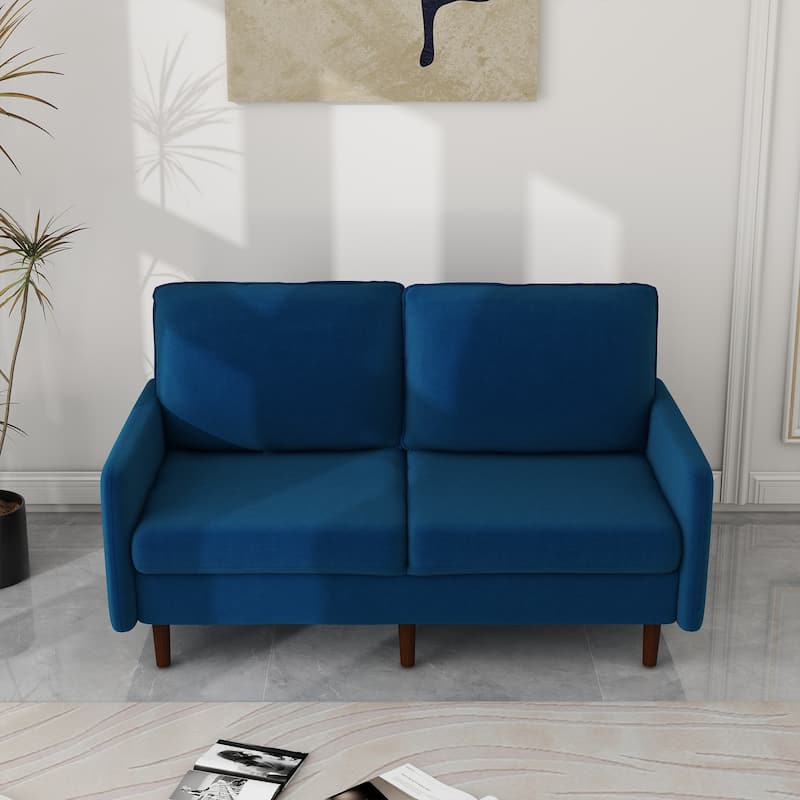 56.88" Modern Couch Velvet Loveseat Sofa for Living Room Furniture