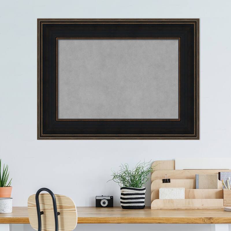 Amanti Art Mezzanine Espresso Framed Magnetic Board