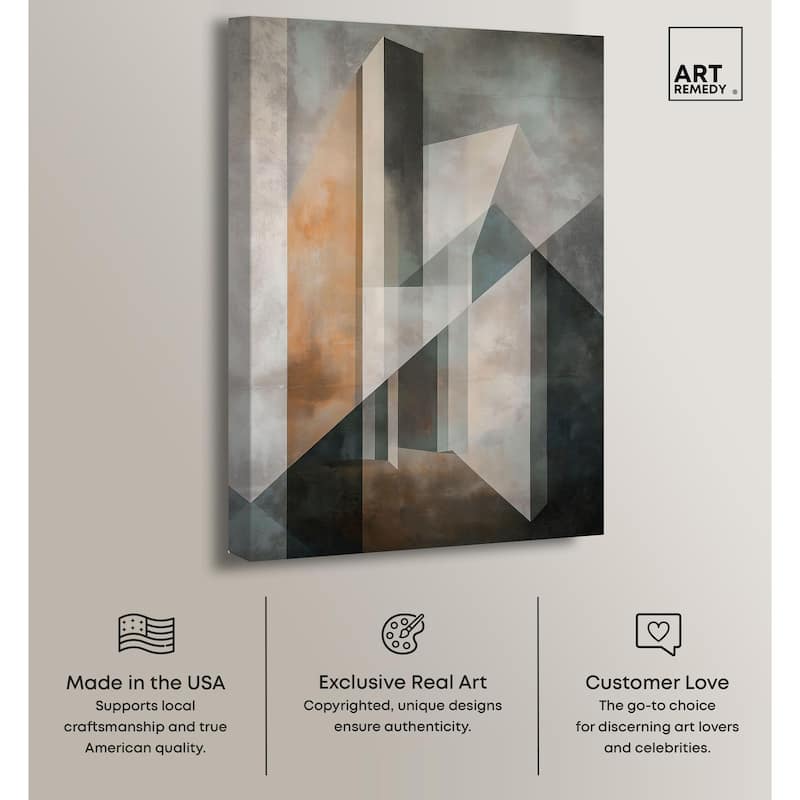 Spatial Geometry Canvas by Art Remedy, Gallery Wrapped