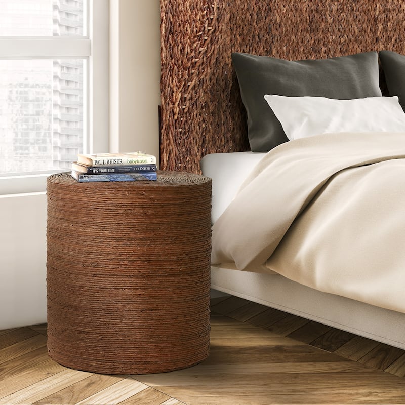 Hana Woven Rattan End Table
