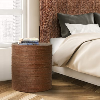 Hana Woven Rattan End Table