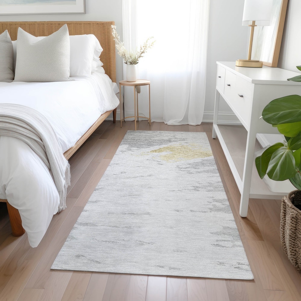 Machine Washable Indoor/ Outdoor Chantille Tie Dye Modern Rug