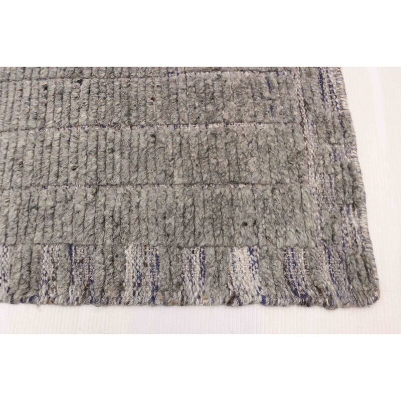 ECARPETGALLERY Hand-knotted Tangier Grey Wool Rug - 8'4 x 10'1