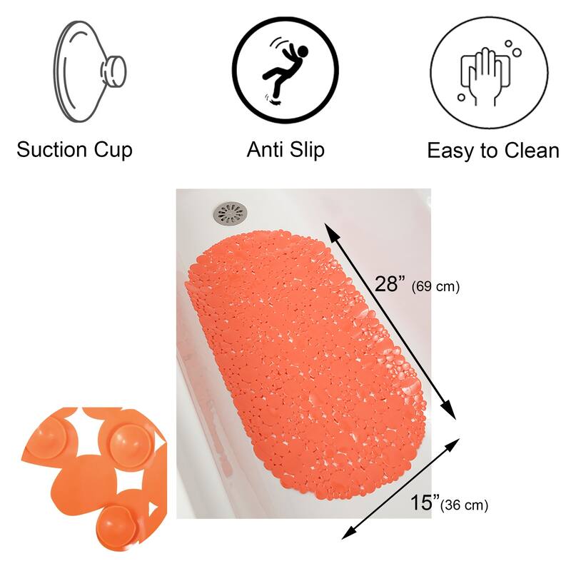 Bubbles Non-Slip Oval Bathtub Mat 28 L x 15 W