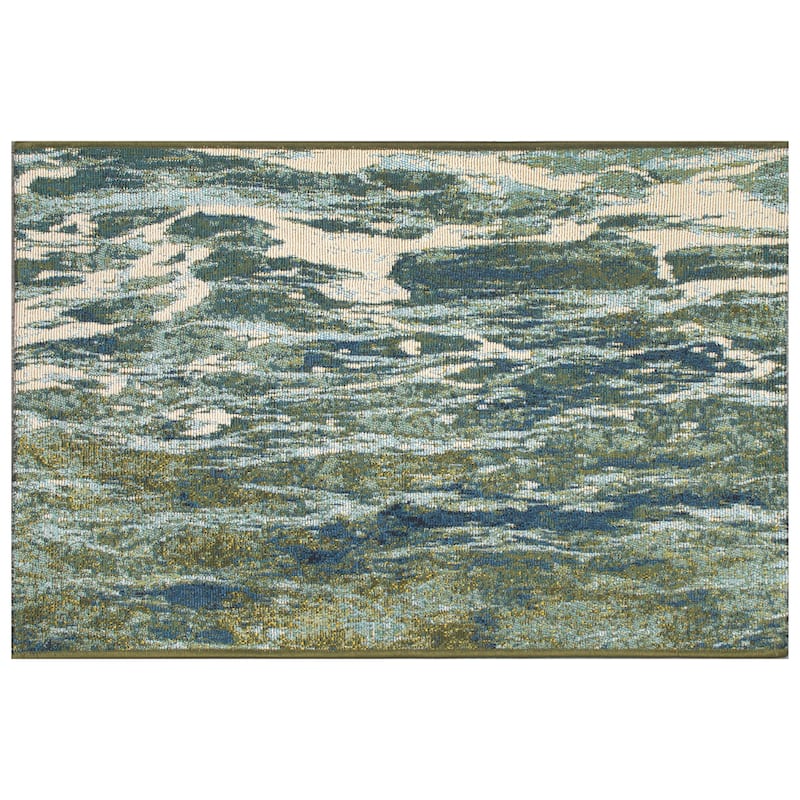 Liora Manne Esencia Caribe Indoor/Outdoor Mat Sea 2' x 2'10"